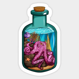 Octopus Jar Sticker